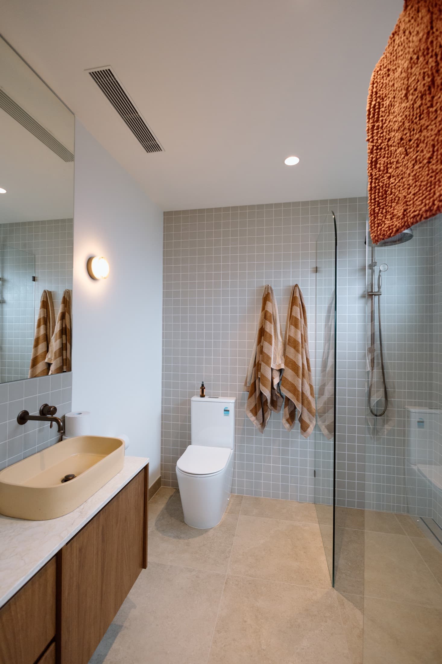 Concealed ducted air conditioning details in a Rosebud living space